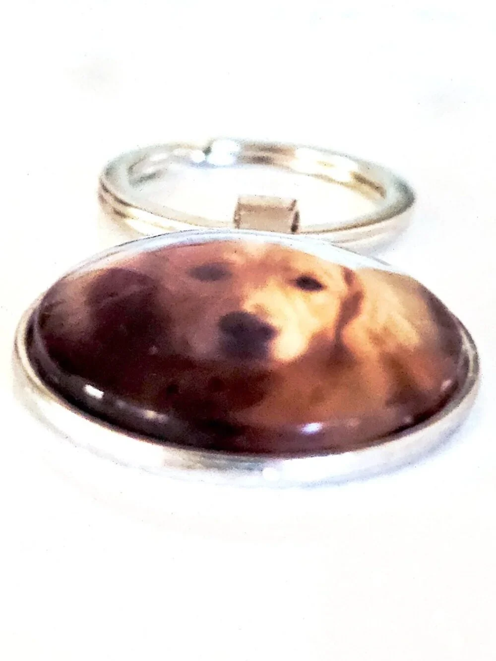 Golden Retriever Keychain, Unisex, Glass Cabochon, Dog Portrait, Pet Lover, Gift